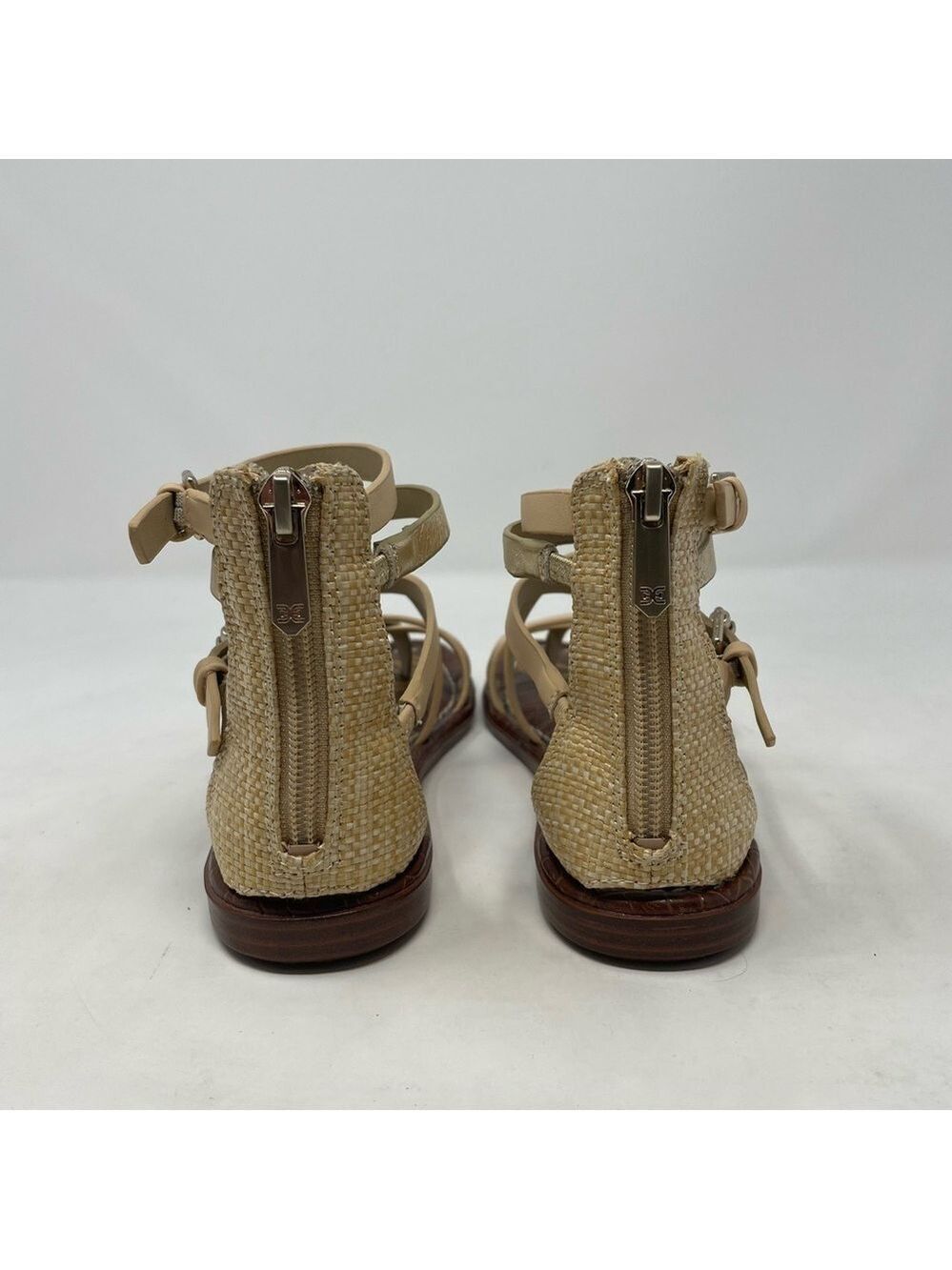 Sam Elderman Gibbs Leather Strappy Gladiator Sandals - NWT - Picture 7 of 11
